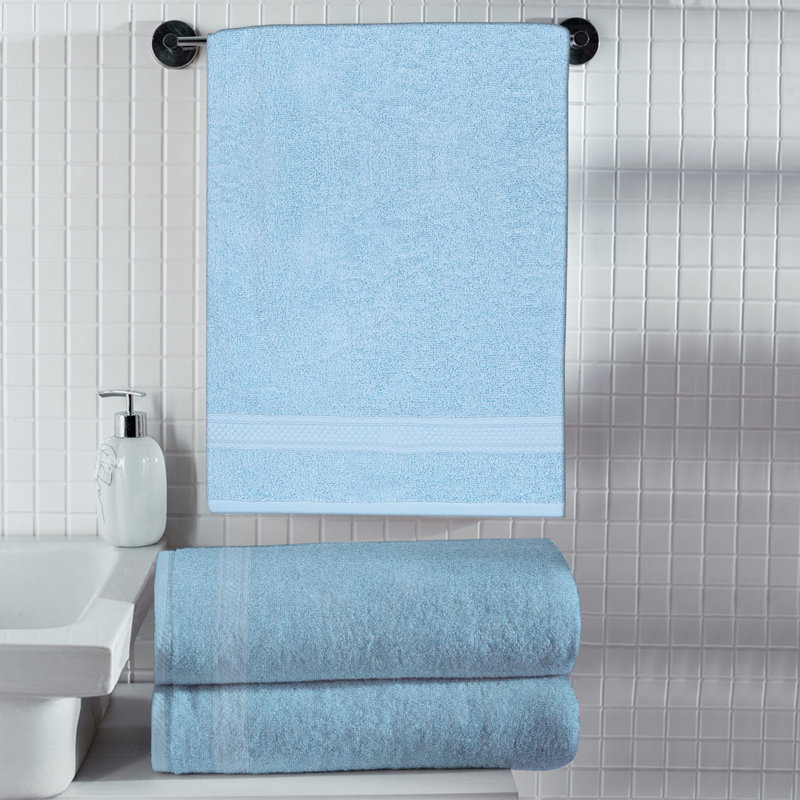 Capavella - A1HC Premium Bath Sheet Set Ultra Soft Quick Dry Super Absorbent Bath Sheet Set, Chambray Blue