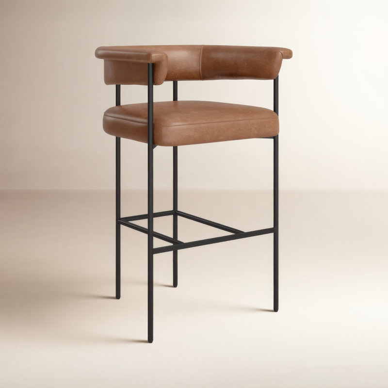 Grayson Counter and Bar Stool, Solid, Bar Stool (30.5" Seat Height), Chaps Saddle Genuine Leather