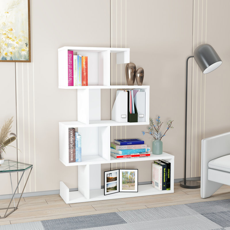 Anistin 103cm H x 80cm W Particle Board Bookcase, White