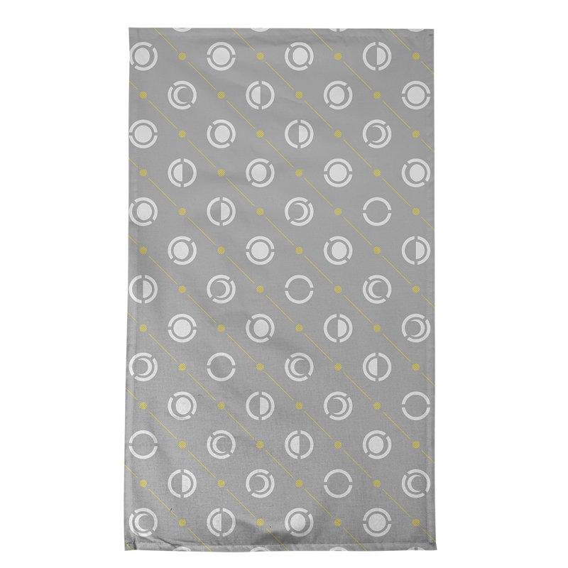 Skeffingt Tea Towel Kitchen Towel, Gray/Yellow/White, Cotton Twill