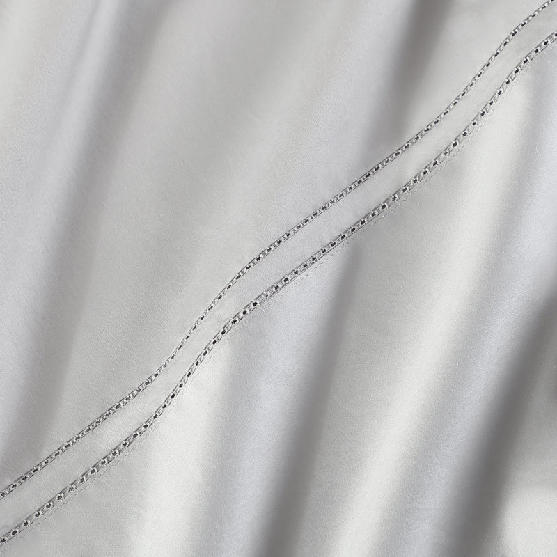 Yalda 100% Cotton Flat Sheet, Queen, Grey