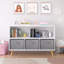Bibliothèque pour enfants avec tiroirs en tissu pliables, présentoir à livres pour enfants, armoire de rangement pour jouets-129677189