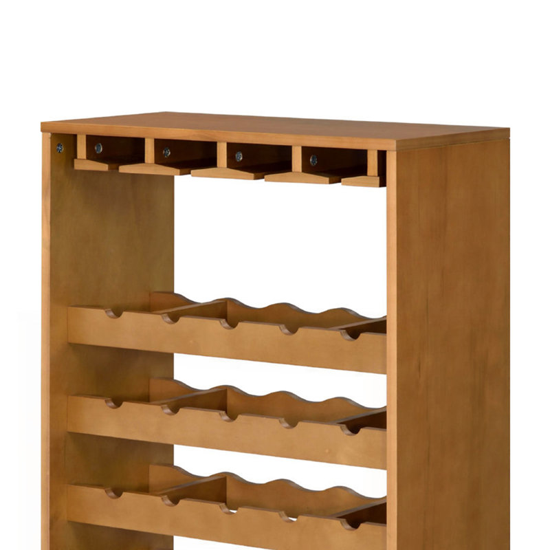 Hanzi Oak Finish Wine Rack