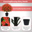 24 po Gloire artificielle rouge matinale avec eucalyptus, décor floral artificiel audacieux pour intérieur / extérieur-401407772