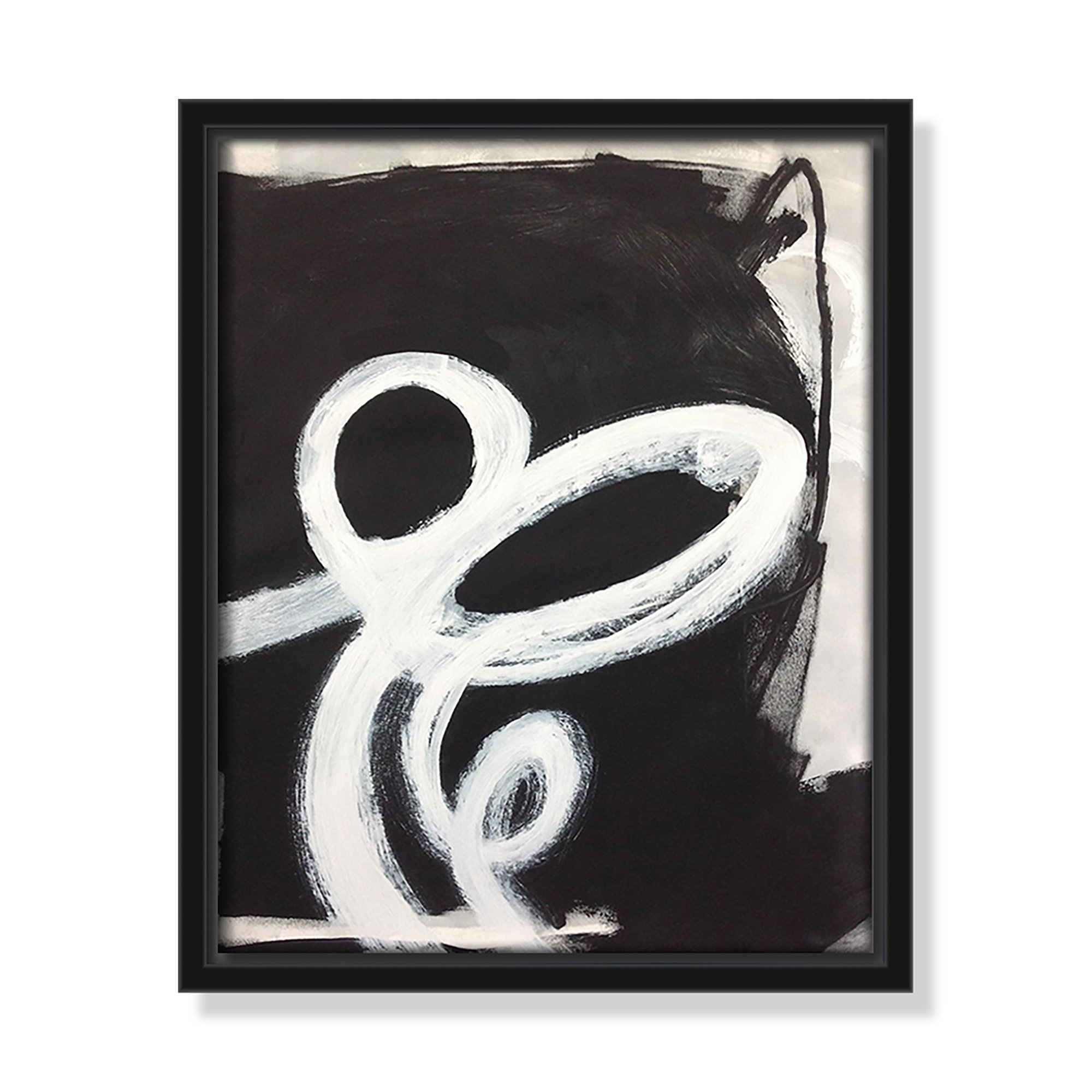 Ansonia Swirly Swirls II Print by , No Mat, Black Floater Framed, 11.5" H x 9.5" W x 2" D