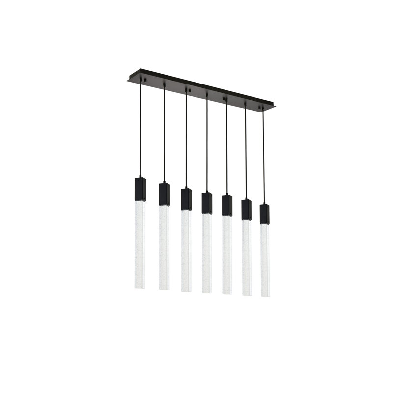 Aliha 7 - Light Kitchen Island Pendant, Black
