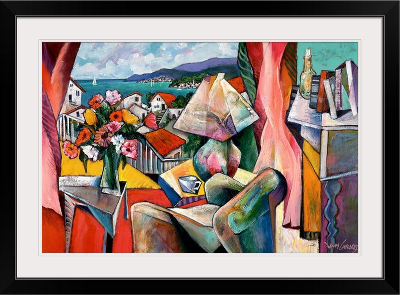 «Aniesa My Favorite View» par Jonas Gerard - reproduction imprimée, H 28 po x l 38 po x P 1 po, Cadre noir