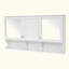 Armoire à pharmacie à miroir avec tablettes ouvertes, rangement mural avec portes et miroir, tablette réglable, armoire de rangement pour salle de bain au-dessus de la toilette