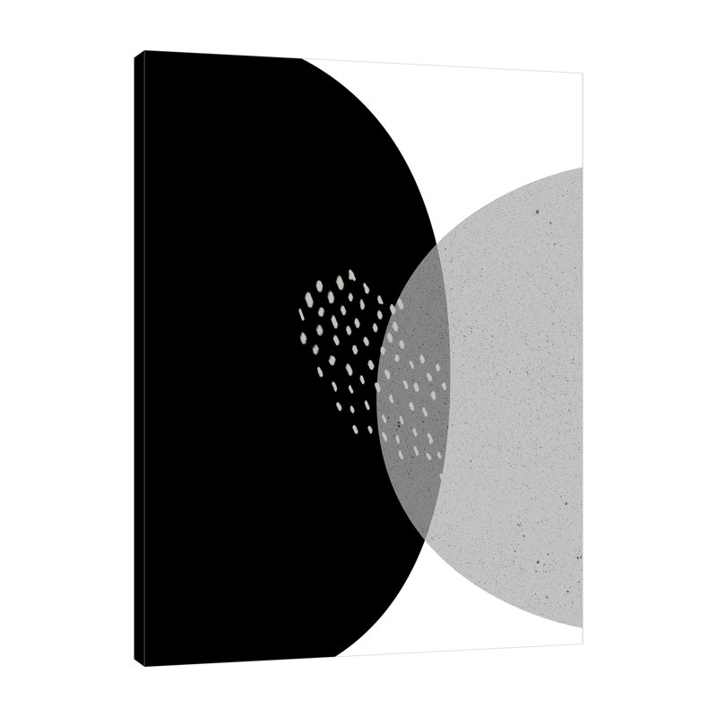 «Black Gray Minimalist 3» par Urban Epiphany, reproduction sur toile tendue, H 16 po x l 12 po x P 1,5 po