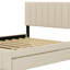 Lit plateforme tapissier avec 2 tiroirs et lit gigogne-884989921