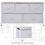Commode cubique 40 po avec 5 bacs amovibles pour le couloir de la chambre à coucher
