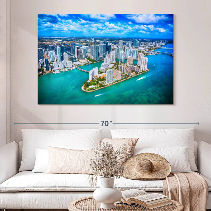 Vue aérienne de Sirci Miami, H 34 po x l 51 po