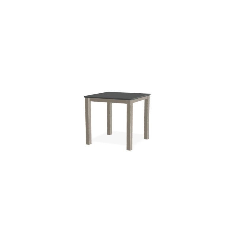 Robinett Outdoor Square Side Table, Classic Graphite P30, Textured Kona