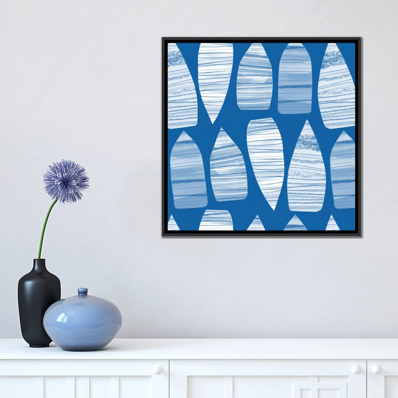 « bateau », impression sur toile, H 18 po x l 18 po x P 1,5 po, Toile avec cadre noir, Pas de tapis