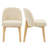 Aurea Mid-Century Linen Upholstered 19.3" Side Chair with Solid Wood Legs and Solid Back-360437006