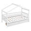 Lit simple en bois avec deux tiroirs-887647694