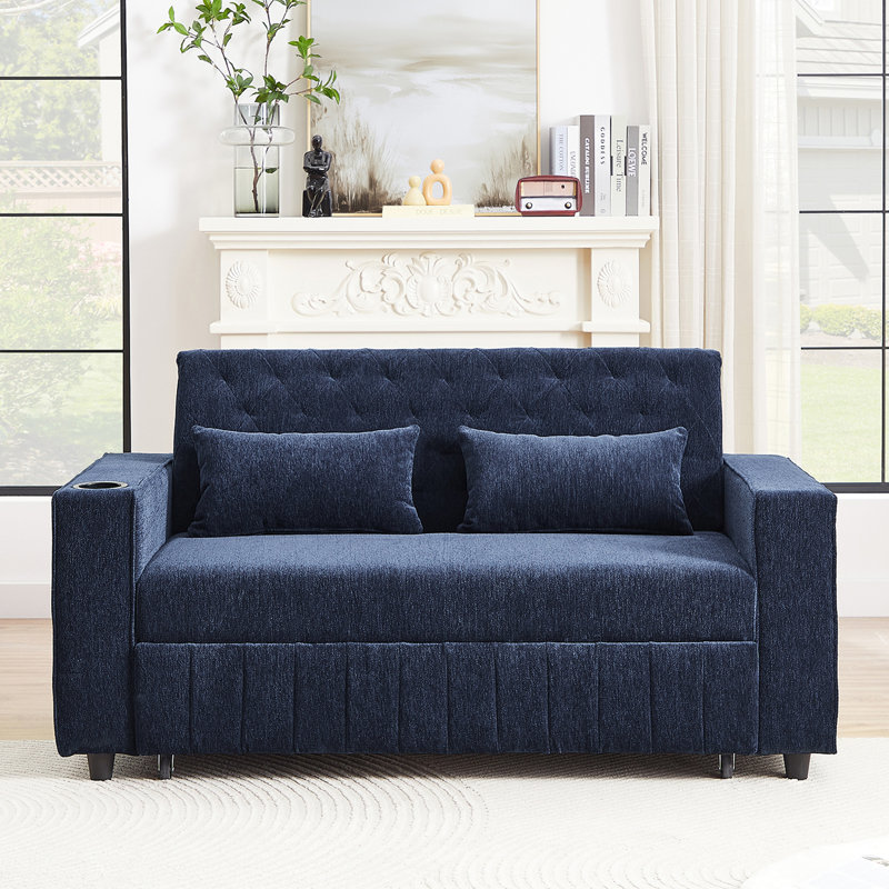 Canapé-lit convertible avec dossier ajustable, une causeuse moderne et confortable pour se détendre et dormir
