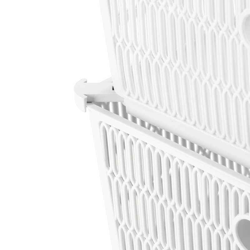 Ensemble de bacs en plastique Slide, Blanc, H 4,49 po x l 6,5 po x P 11,38 po