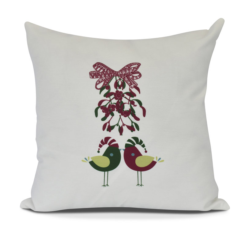 Housse pour coussin décoratif d’extérieur pour les oiseaux love, H 16 po x l 16 po