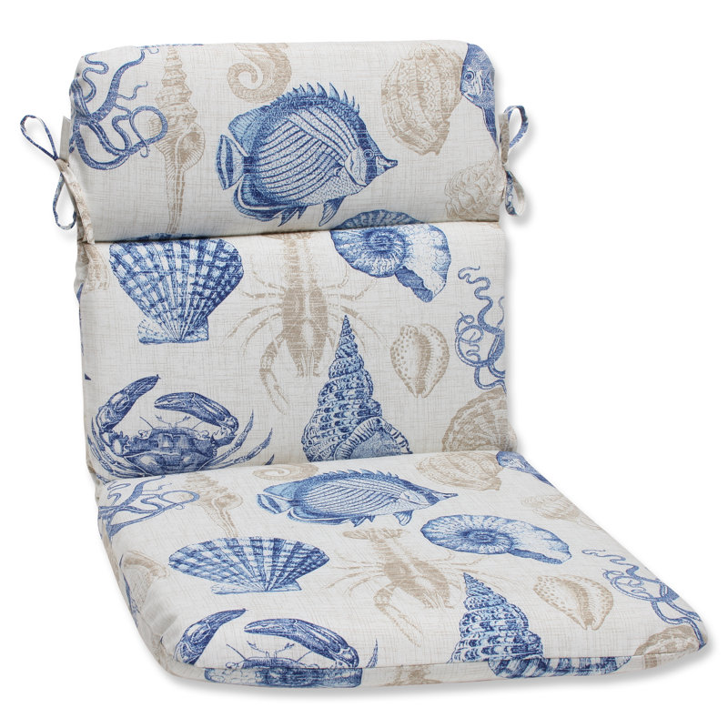 Coussin de chaise de salon intérieur/extérieur Ealy, Marin