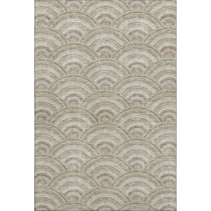 Premium Machine Washable Prisco Taupe Rug, Rectangle 10' x 14'
