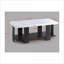 Ensemble de tables basses 3 pièces gris avec faux marbre, centre de table rectangulaire et amp; Assemblage facile pour le salon