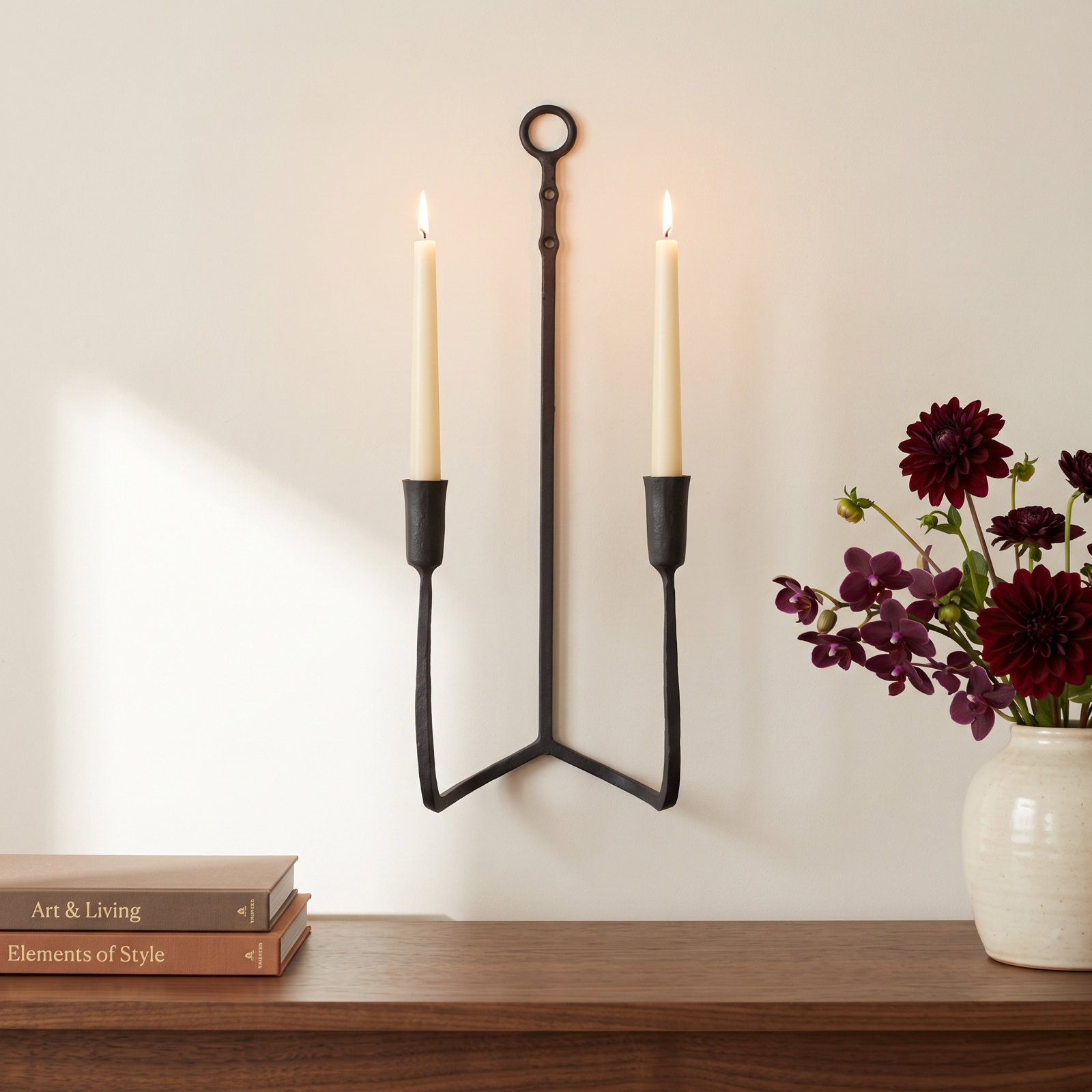 Metal Wall Sconce Candle Holder