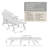 Outdoor Chaise Lounge Chair 6 Position Adjustable Reclining Bench Lounger-1149671101