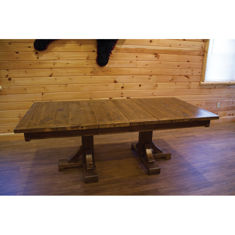 Bechtold Extendable Pine Solid Wood Dining Table