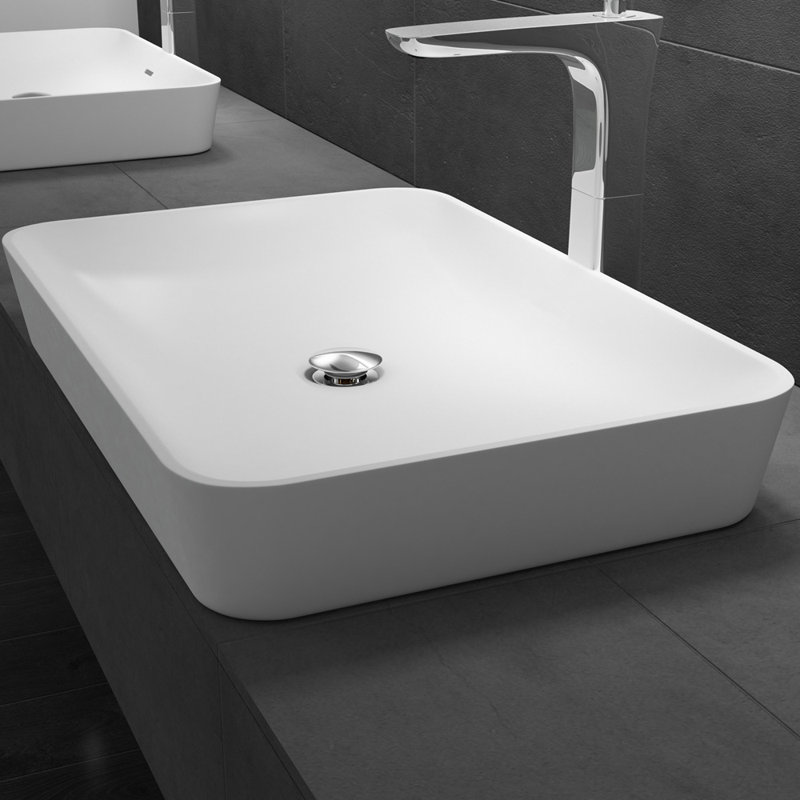 Durovin Bathrooms 400mm L x 600mm W Natural Engineered Stone Rectangular Sink