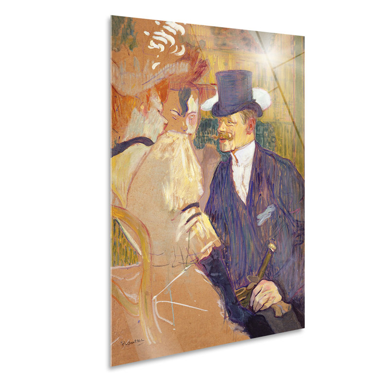English Man At The Cabaret by Henri De Toulouse - No Frame Print, Plastic/Acrylic, 100cm H x 70cm W