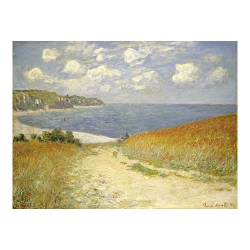 «Path In The Wheat at Pourville» par Claude Monet - Estampe numérique, H 16 po x l 20 po