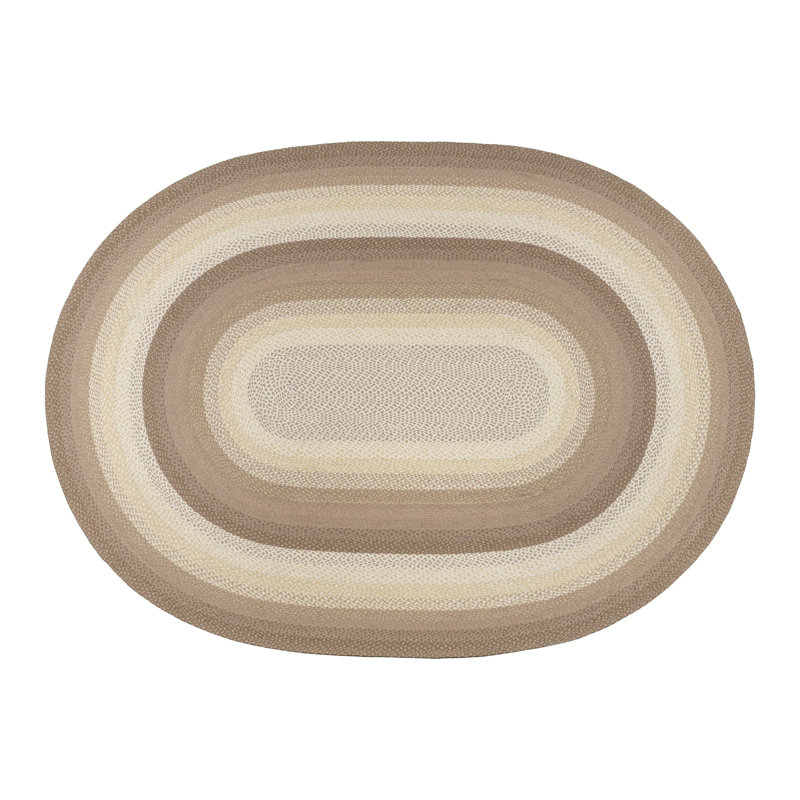  Tapis ovale en jute naturelle - fibre naturelle, 8'x11'