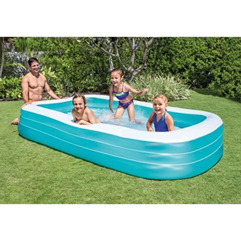 Intex Swim Centre 72in x 120in x 22in Family Backyard Inflatable Swimming Pool, 22" H x 72" W x 20" D