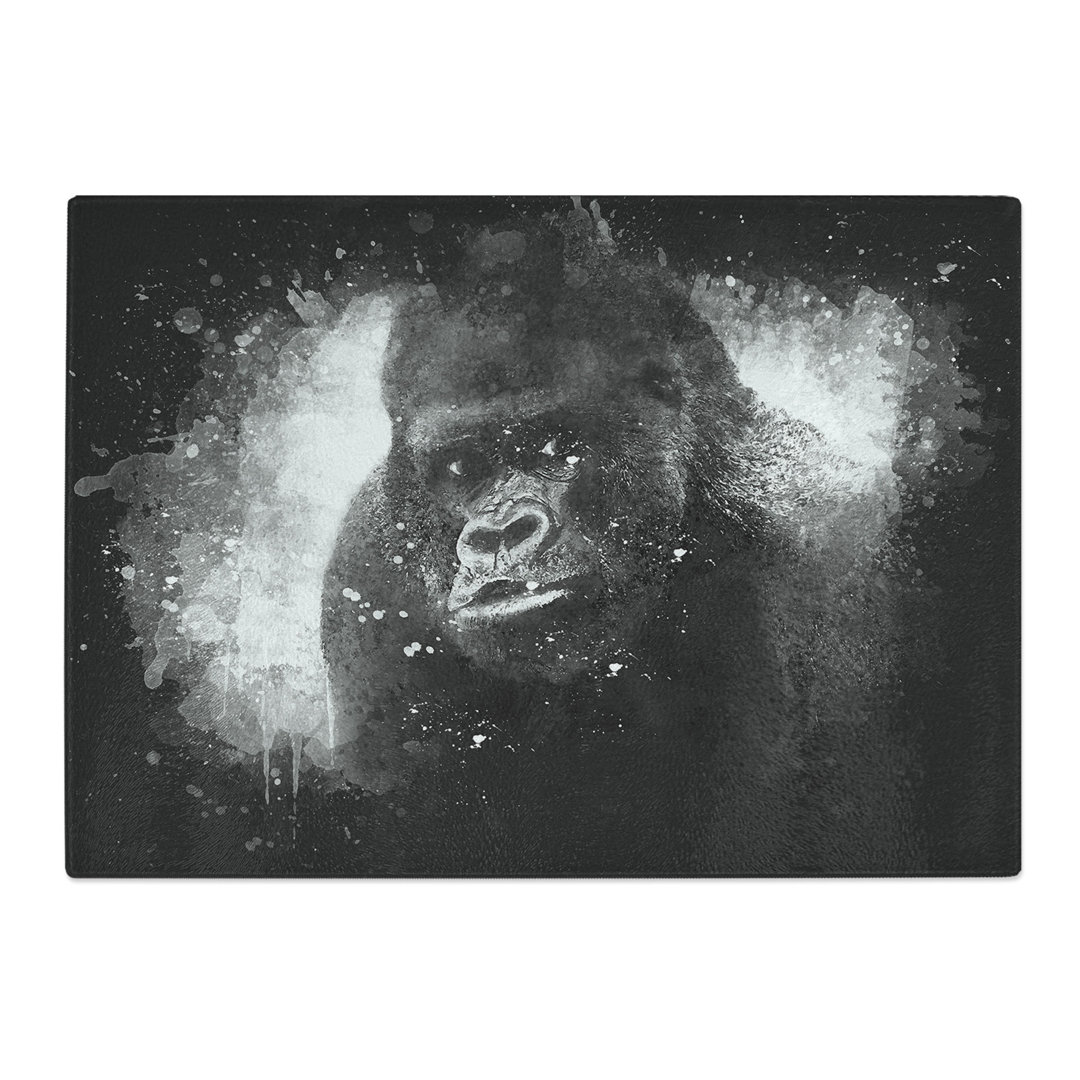 Tempered Glass a Silverback Gorilla Paint Splash Chopping Board