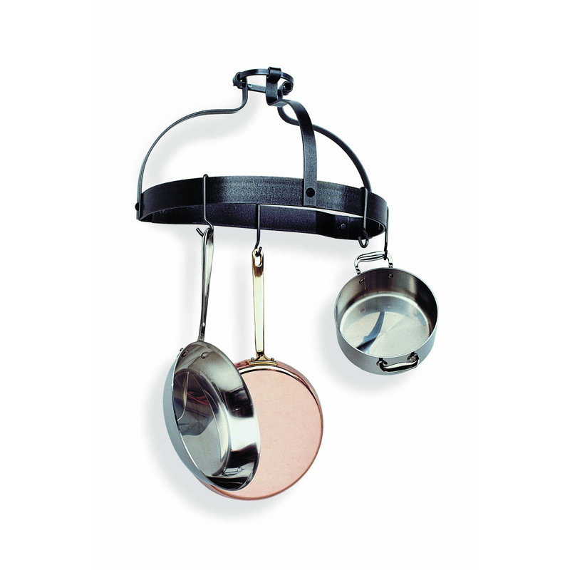Gourmet USA Handcrafted Wall Crown Rack, Hammered Steel