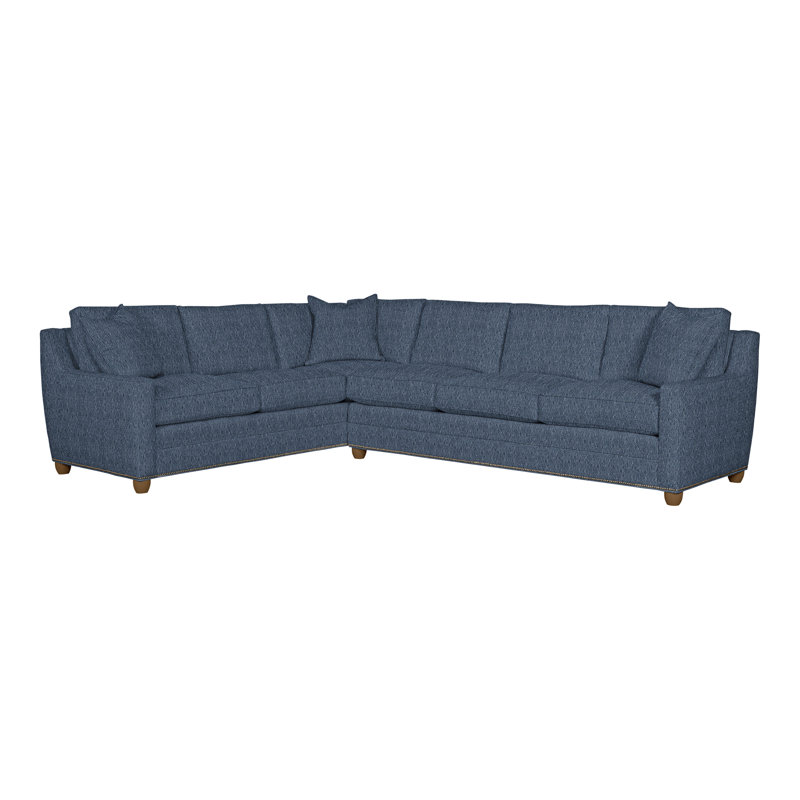 American Bungalow 2-Piece Fairgrove L-Sectional, Navada Blue, Havana, Yes