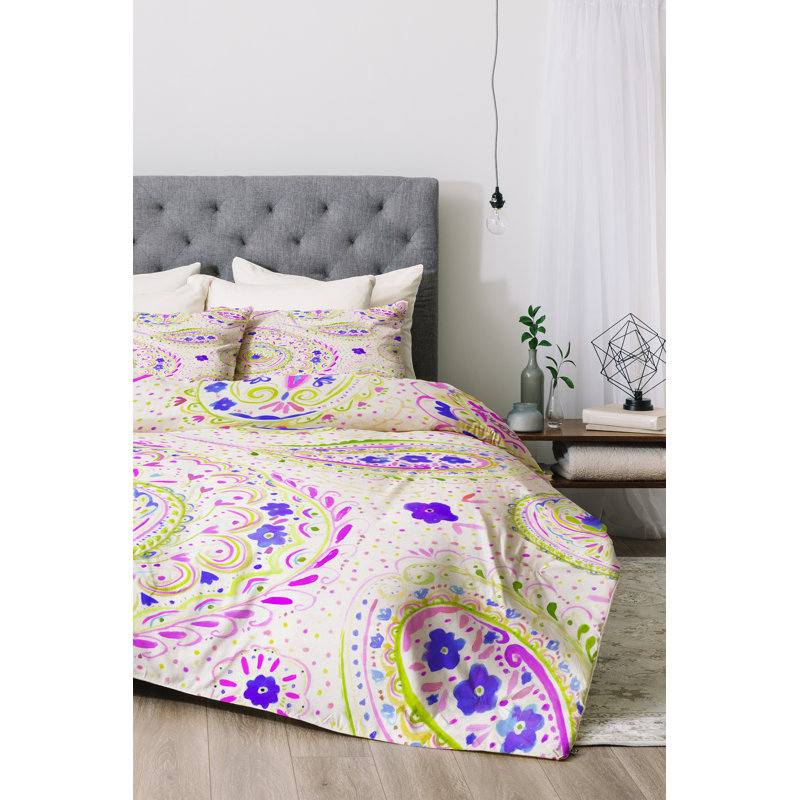 Ensemble de housse de couette Jacqueline Maldonado, Housse de couette pour très grand lit et 2 très , Mauve