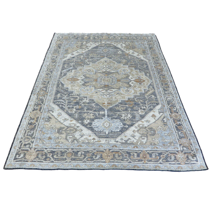 Tapis unique gris anthracite 8 pi x 10 pi 3 po