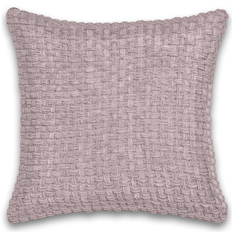 Ensemble de 2 coussins décoratifs en tricot de chenille en tricot de chenille Gracie Oaks (18 x 18), Lilas