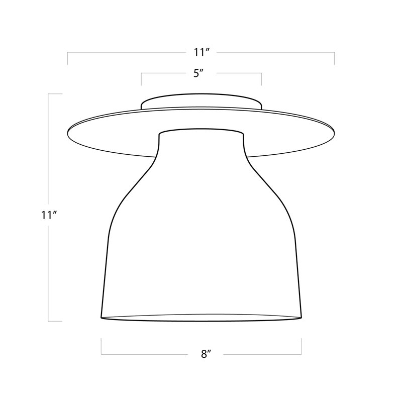 Mixer 1 - Light Flush Mount, Polished Nickel