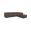 Canapé d'angle modulaire Form Dream en cuir brun ardoise