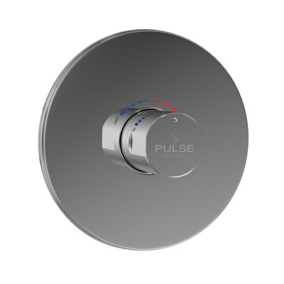 Valve de douche à pression équilibrée avec garniture ronde Diamond Line Chrome