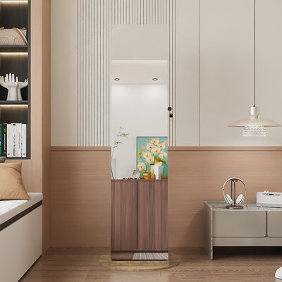 360°Swivel Jewelry Cabinet With Full Length Mirro