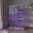 White Glass Display Cabinet with LED Lights