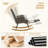 Upholstered Rocking Chair with Footrest, High Backrest Ergonomic Support Nursery Recliner Chair for Living Room, Bedroom-1545489669