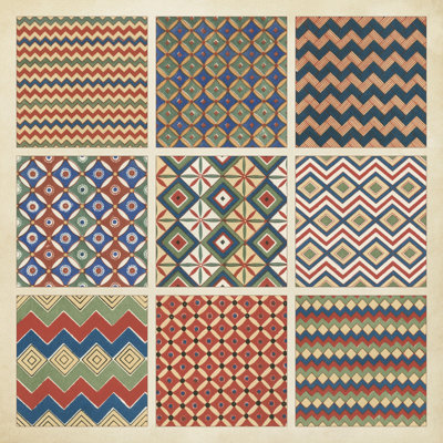 Pattern Patch I - Wrapped Canvas Painting