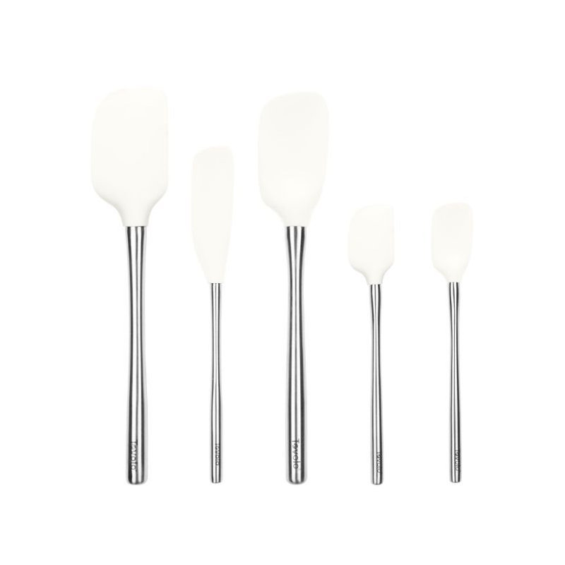 Flex-Core Spatula Stainless Steel Handle Set of 5 - White, White