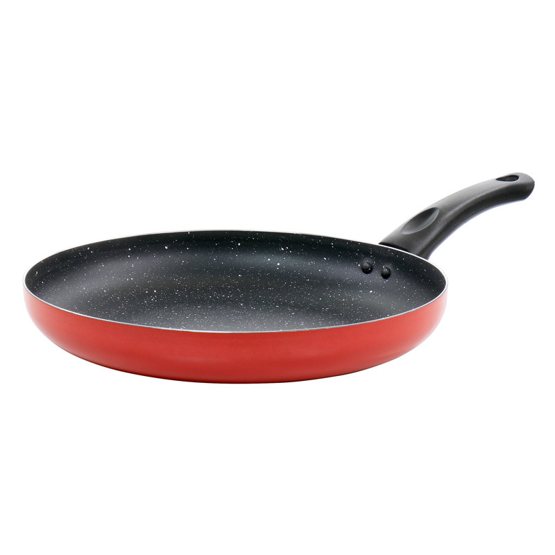 Oster Luneta Non Stick Aluminum Frying Pan, 11.5", Red