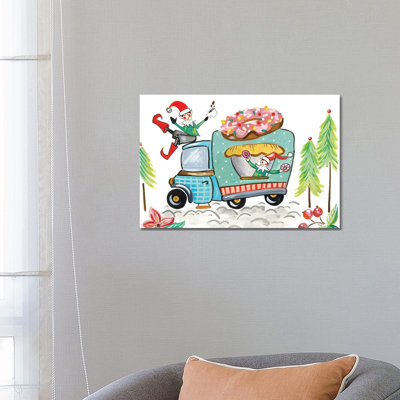 Donut Elves by Ani Del Sol - Wrapped Canvas Gallery-Wrapped Canvas Giclée